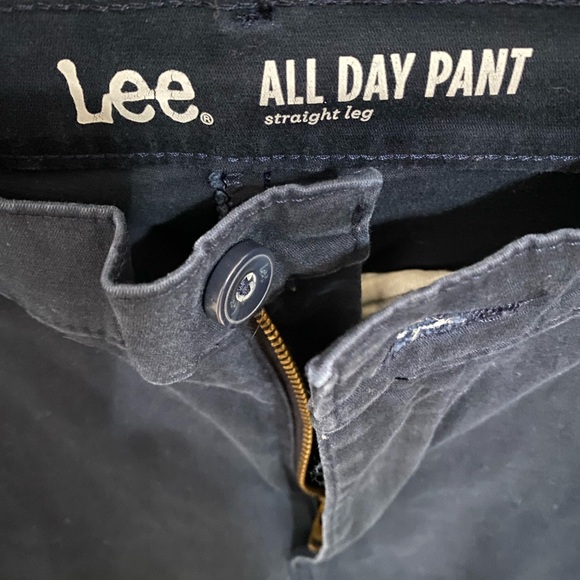 Navy Blue Lee All Day Pants - Picture 4 of 5